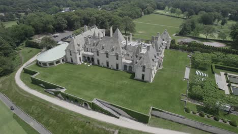 oheka castle aerial view long island, ny 4k
