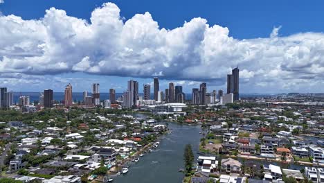 aerial footage showcasing gold coast's urban landscape