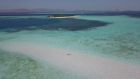 aerial: komodo island in indonesia