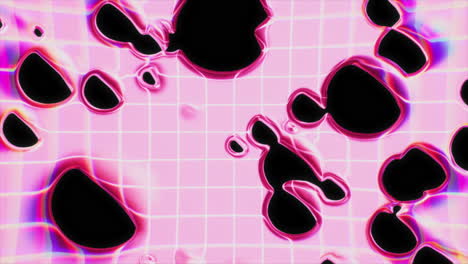 abstract pink grid with holes