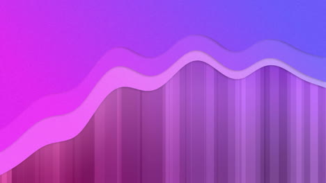 hypnotic animation of colorful waves with purple and pink trails on a purple background.