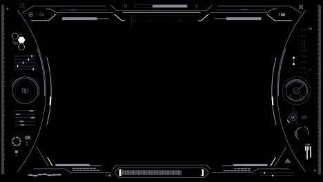 interfaz de usuario futurista con hud y elementos infográficos.
