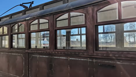 vintage wooden train car