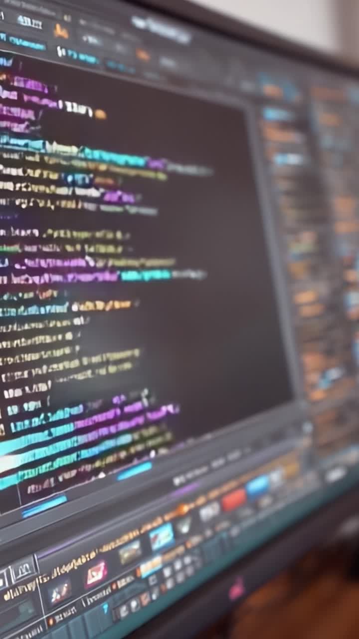 Et fokuseret blik på farverig kode: Udforskning af kompleksiteten og kreativiteten i programmering i et moderne udviklingsmiljø