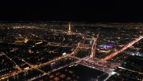 paris capital of france by night