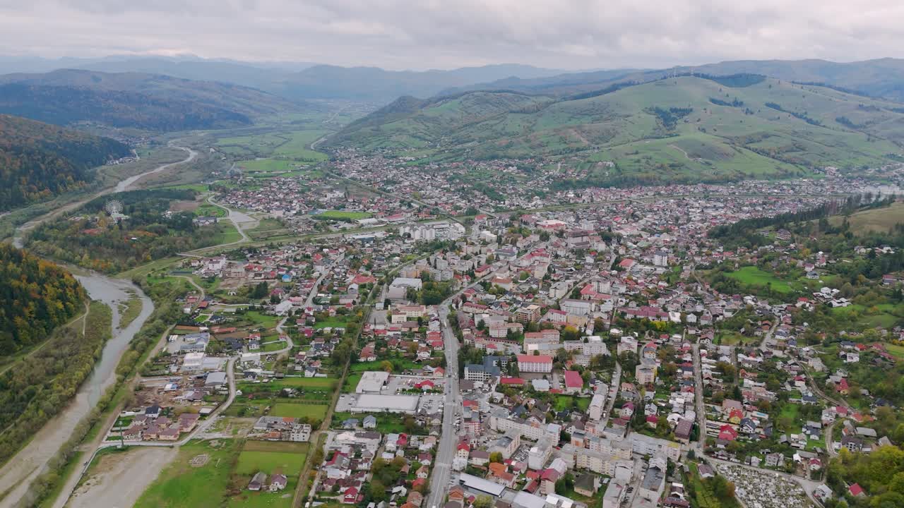 Aerial View of Viscri, Romania