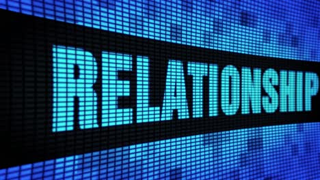 relationship displayed on led screen