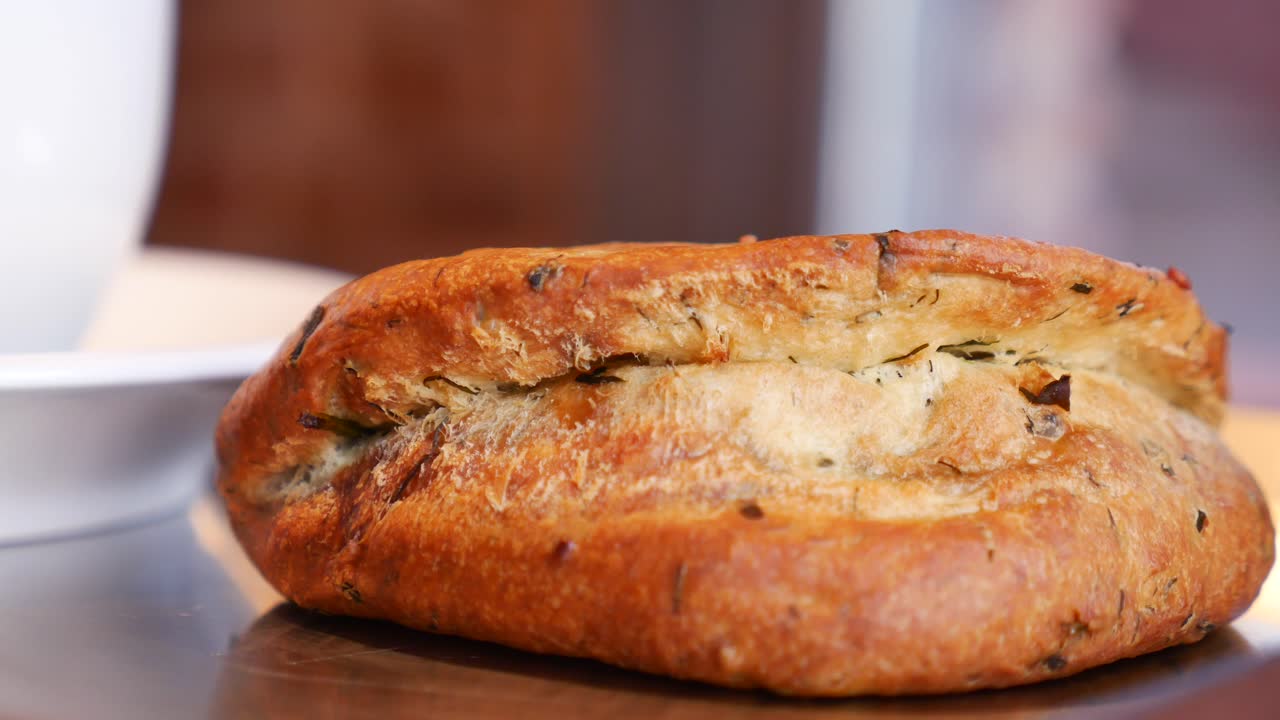 Primo piano di una pagnotta di pane
