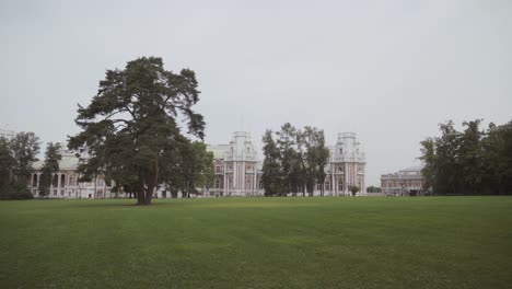 palace and garden in a park