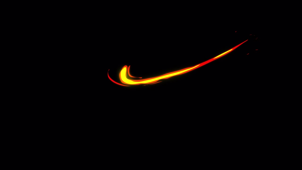Dynamisk animation af gule og orange flammespor