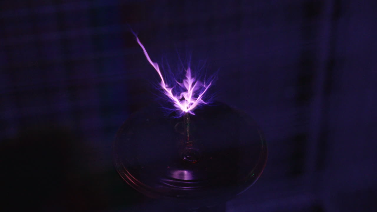 Tesla Coil. Electrical discharge of high voltage.