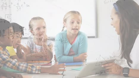 animación de fórmulas matemáticas en un grupo diverso de estudiantes