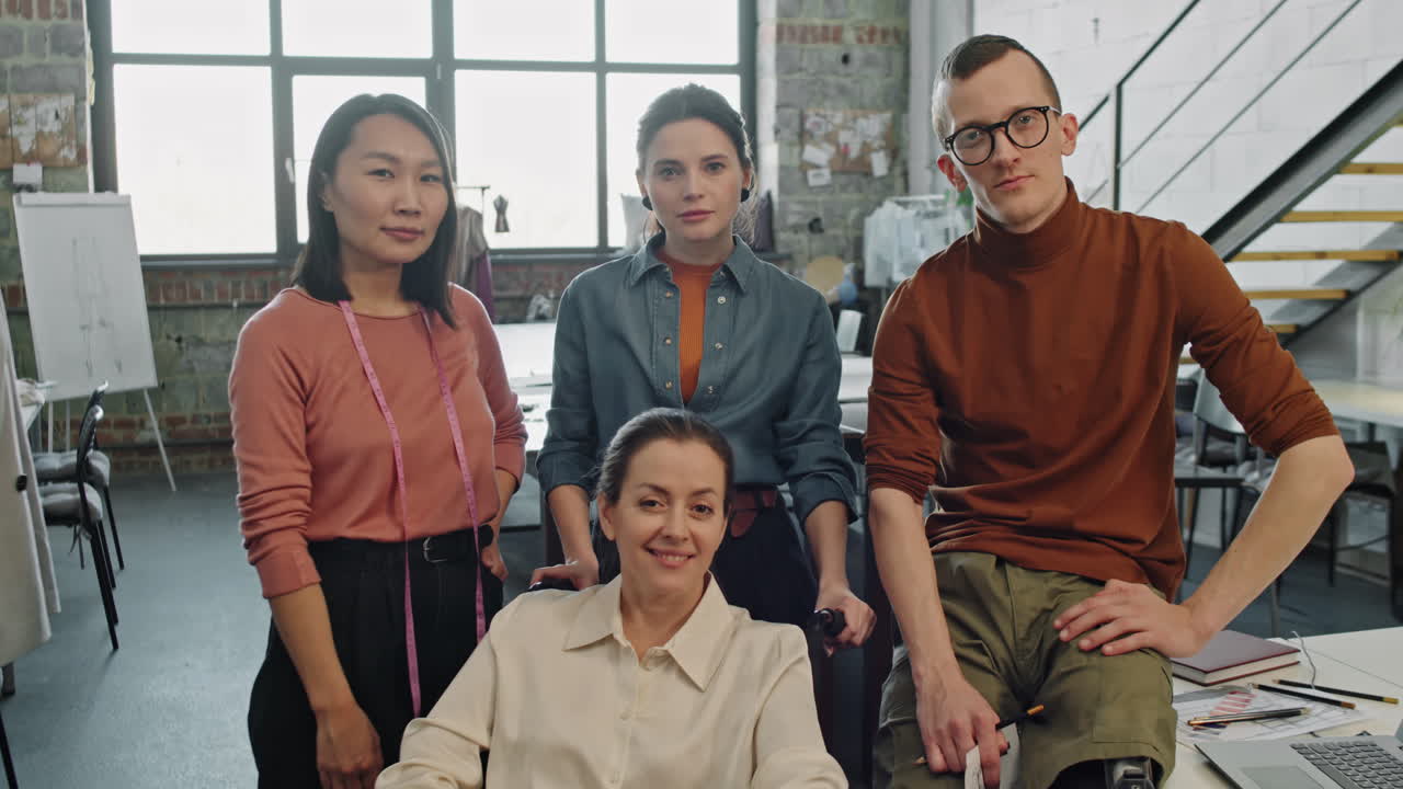 Portrait of Team of Diverse Fashion Designers