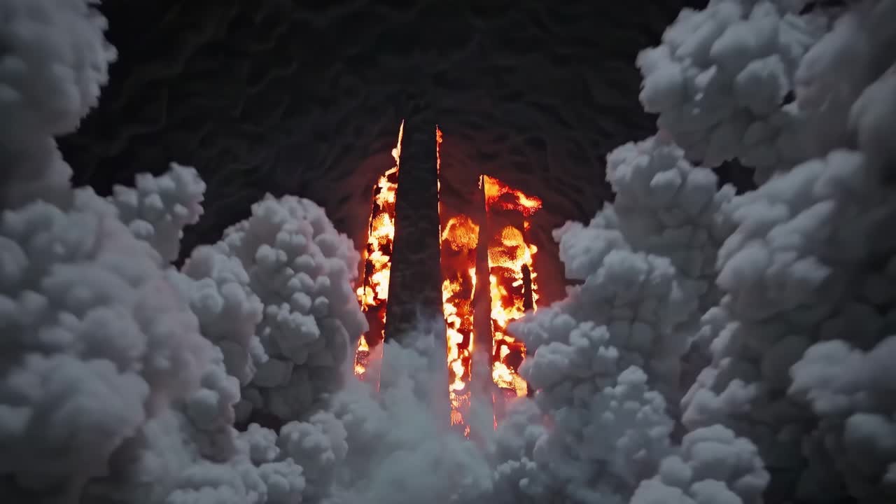 Burning Flames and Smoke