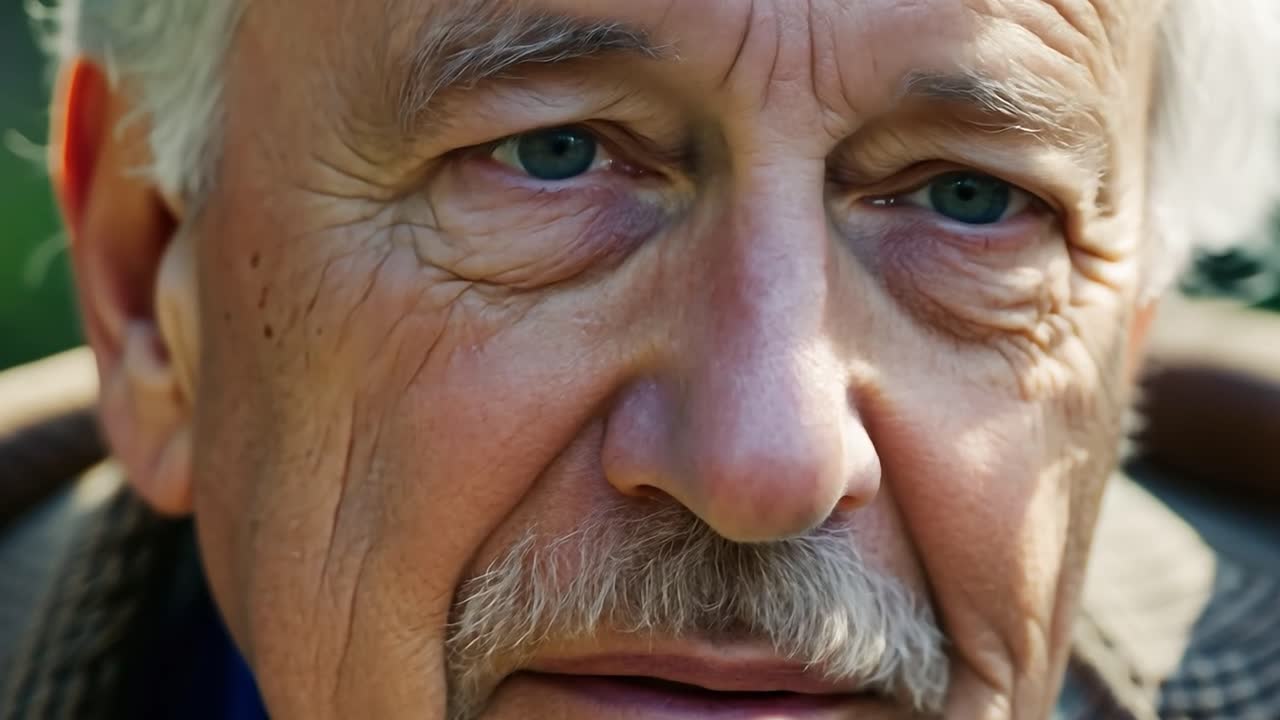 retrato de cerca de un hombre con ojos azules