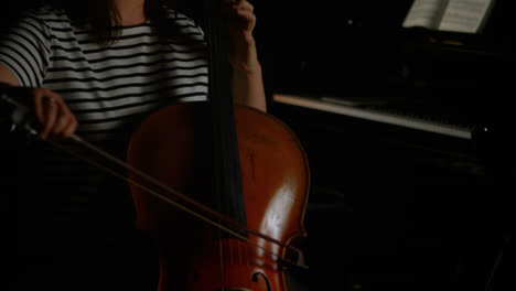 mujer tocando un violín