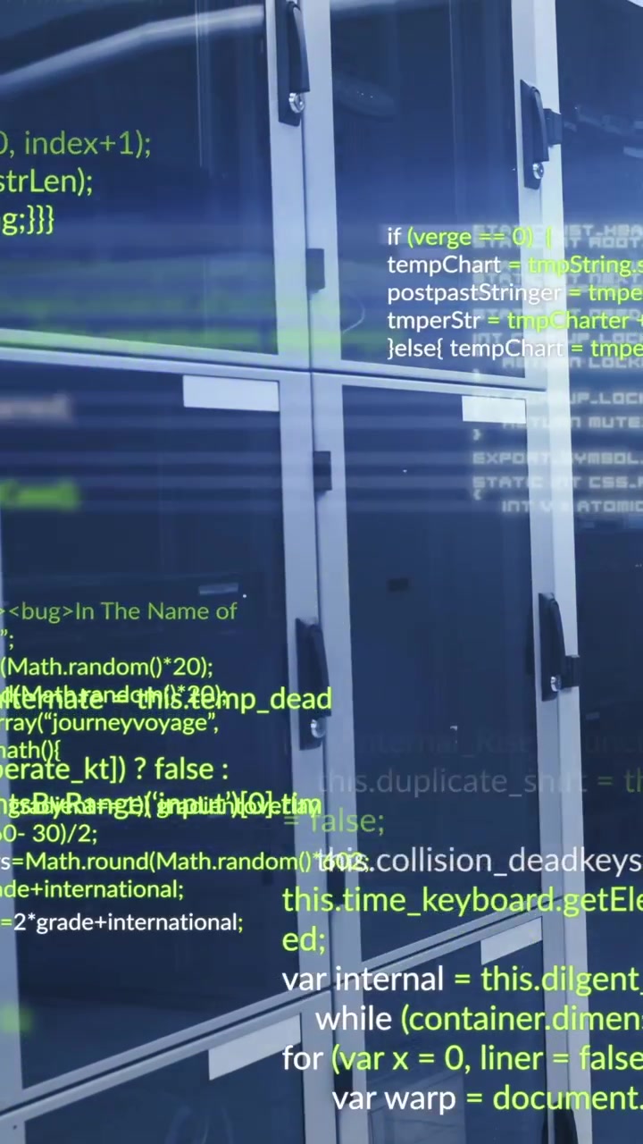Animation of data processing against computer server room