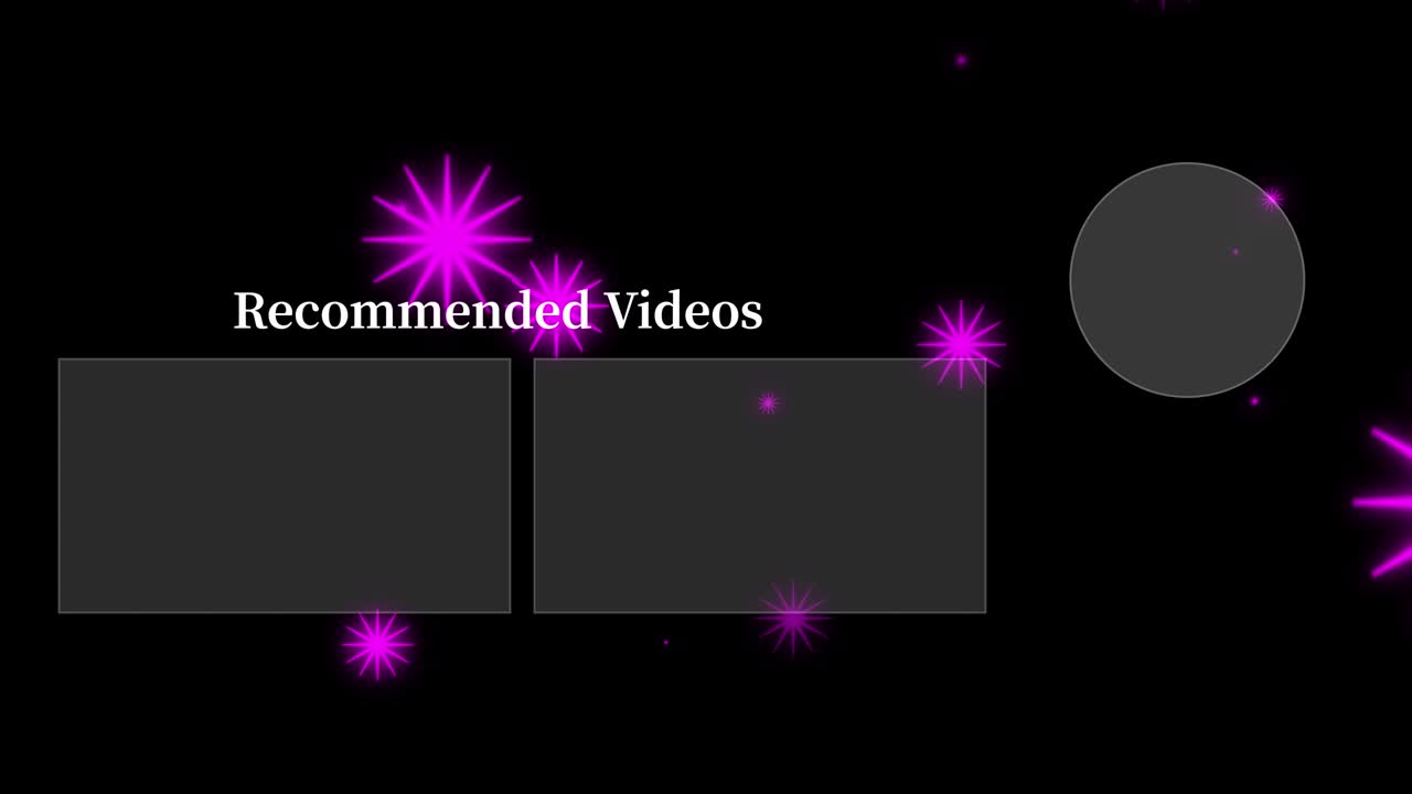 객체 조명 엔드 카드 엔딩 스크린 모션 그래픽