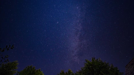 time lapse of milky way at night, stars moving in dark sky, part of universe