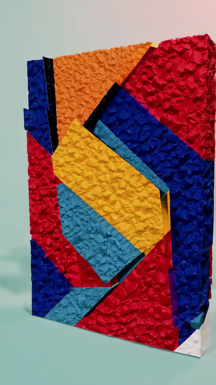 Vibrant Textured Geometric Abstract Art Series