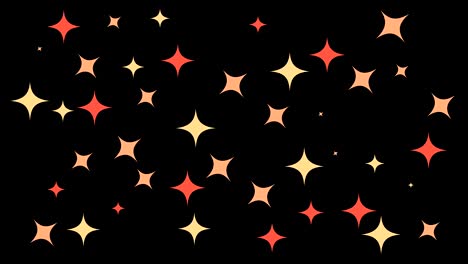 drawn star animation, animated star pattern on black background.