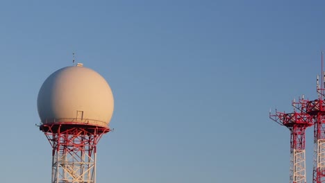 guidance radar and antennas at an international airport