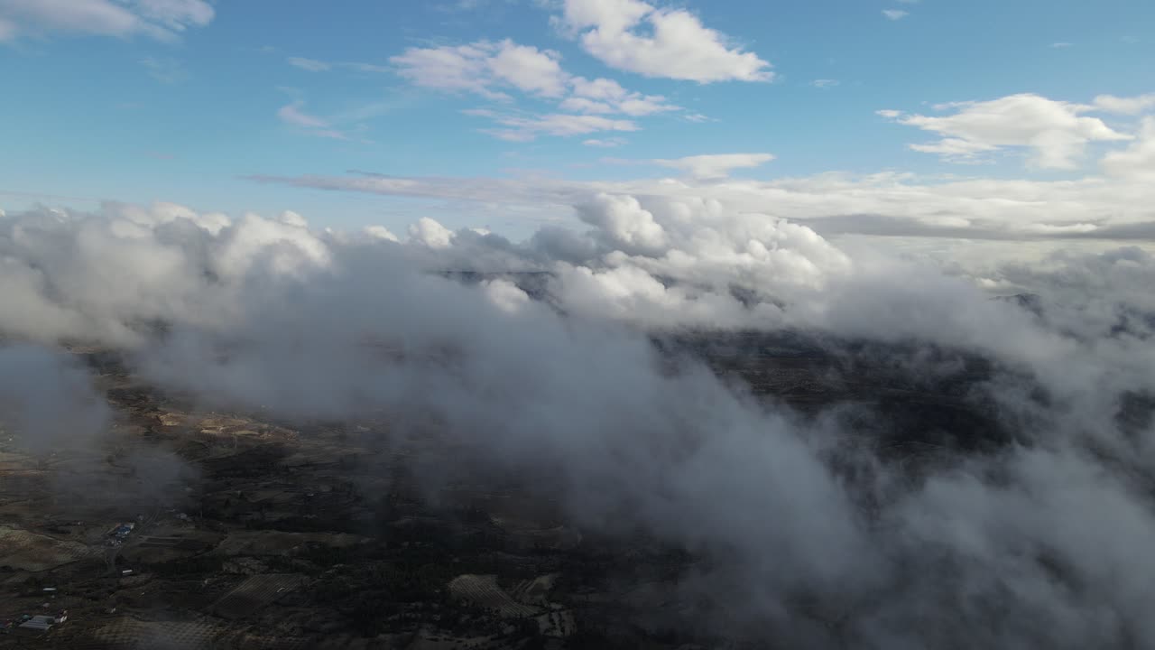 paisaje de nubes aéreas