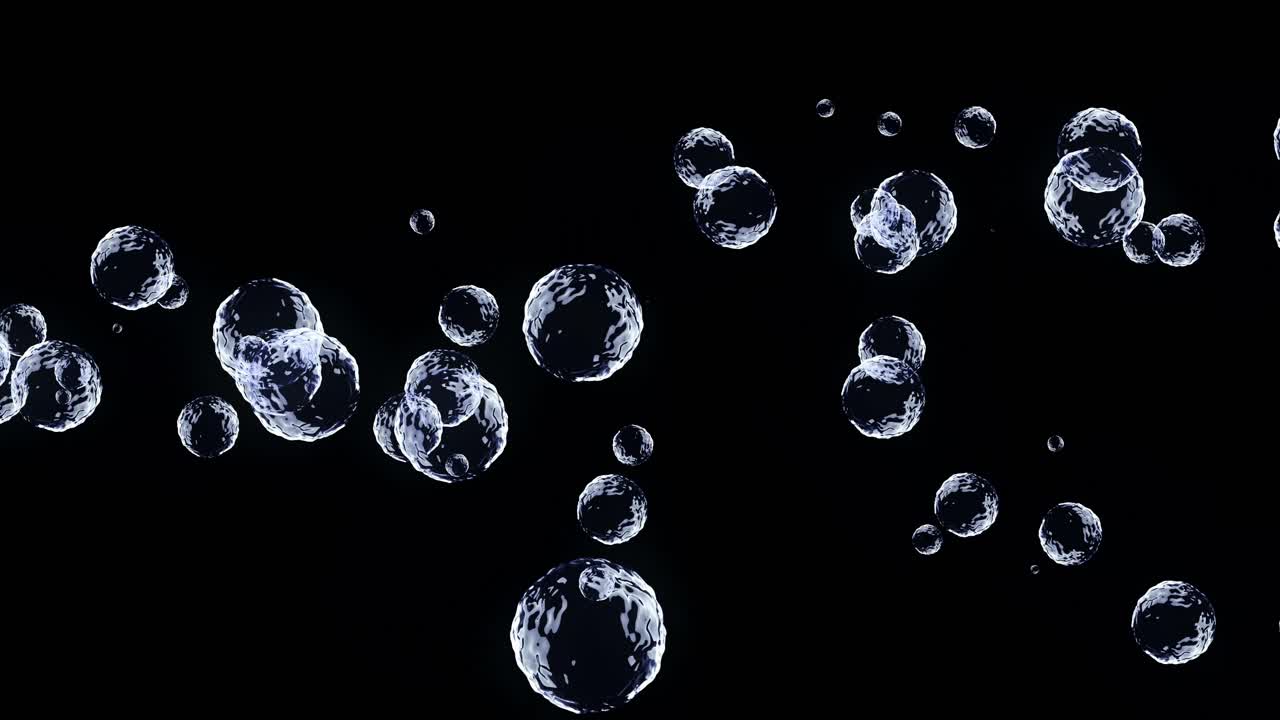 Abstract Bubbles on Black Background