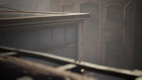 abandoned industrial buildings of old factory