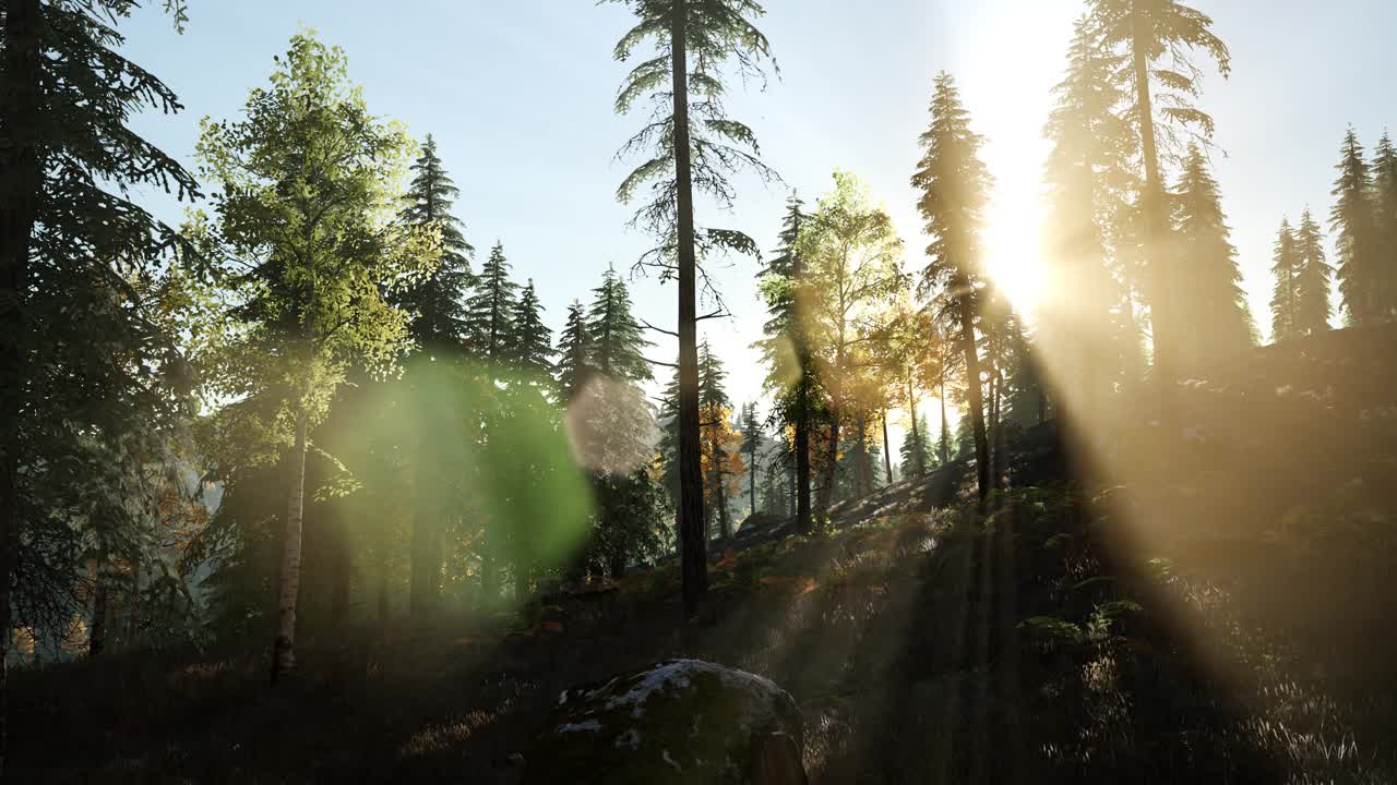 puesta de sol en las montañas