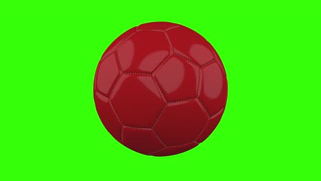 la bandera del pavo en la pelota gira sobre un fondo alfa verde transparente, bucle