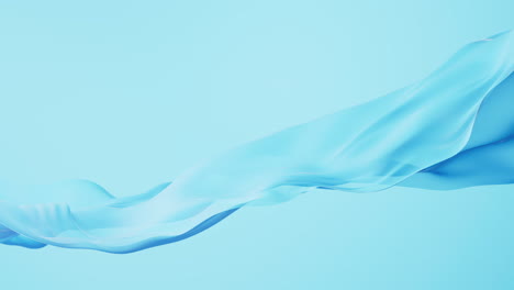 flowing cyan cloth background, 3d rendering.