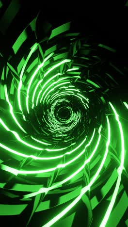 green tunnel with hypnotic lines. seamless vertical looped video