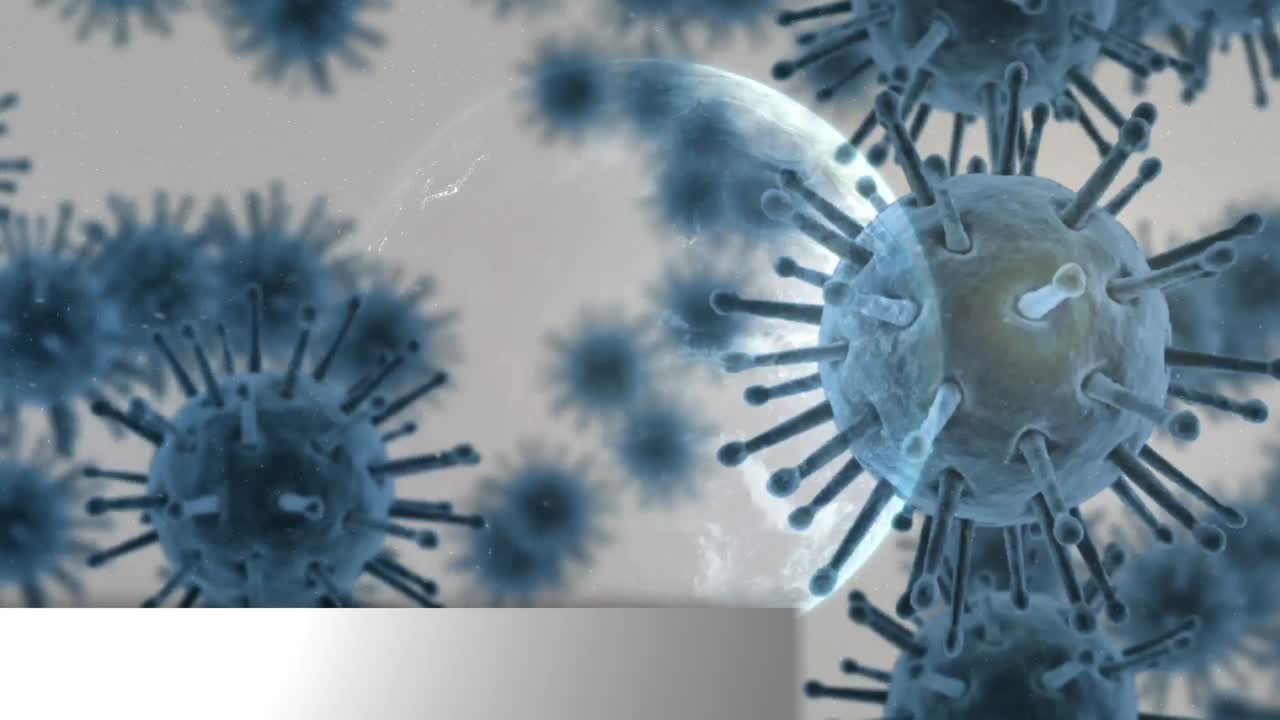 noticias de última hora con animación digital de la propagación del coronavirus
