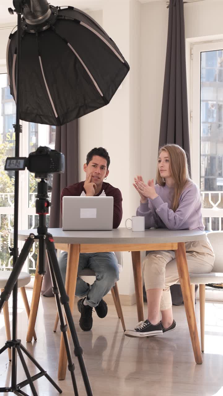 Video Recording Session with Two People