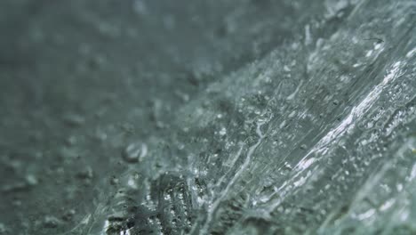 ice melting closeup