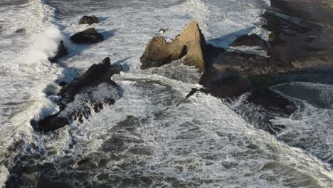 Imágenes-De-Drones-Con-Zoom-De-ángulo-Bajo-De-La-Playa-De-Martin