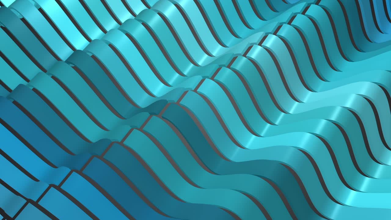 Abstract Circular loop background . 3d rendering-a 3d pattern of ribbon waves with a louver effect. Background for a business presentation, Blue color.