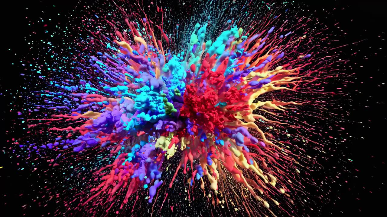 explosión de pintura de colores