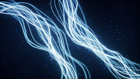 abstract wave gradient curves and particles, 3d rendering.