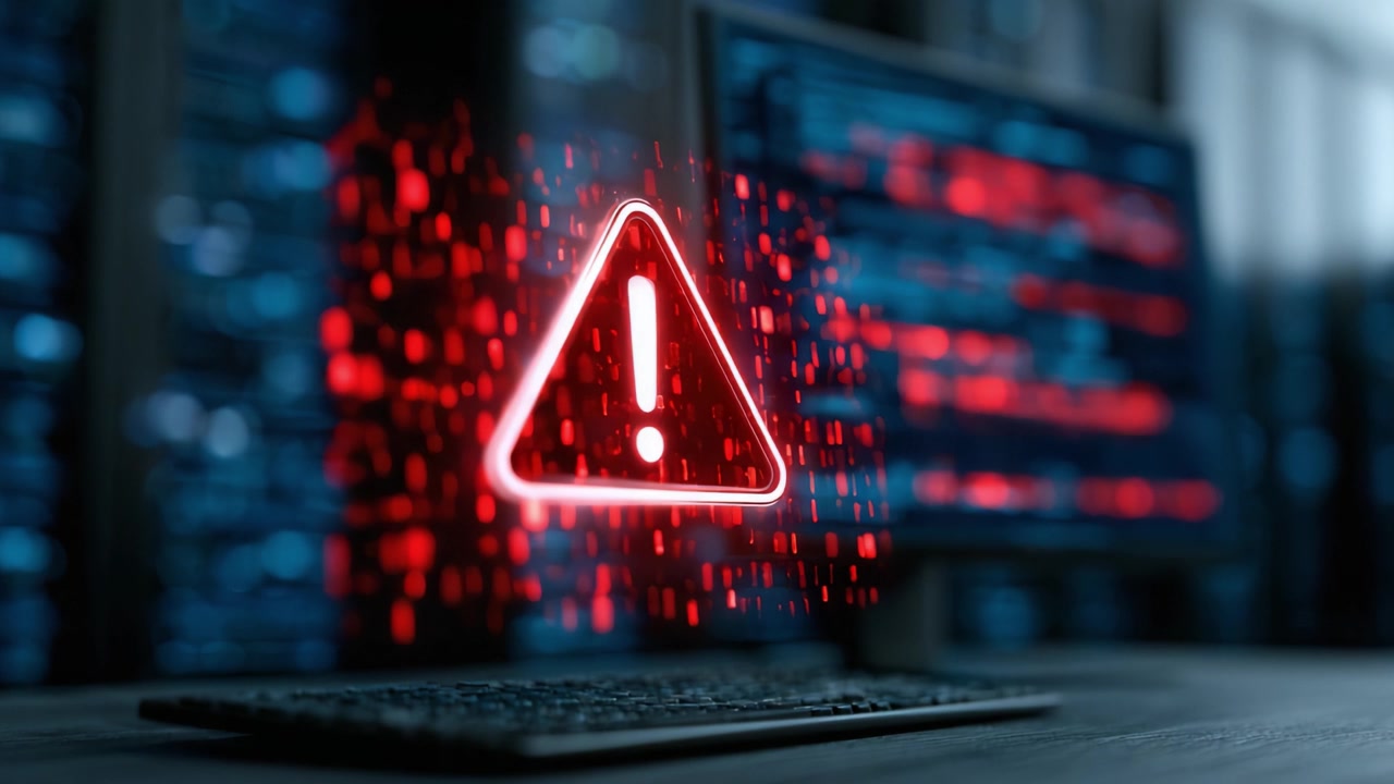 Data Breach Alert: Visual Representation of a Critical Cybersecurity Warning with Red Exclamation Mark Signifying Serious Network Threat in a Modern Digital Environment
