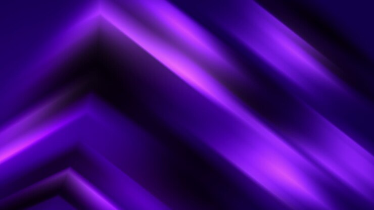 Purple glowing looped abstract background. Smooth geometric lines. Movement down.