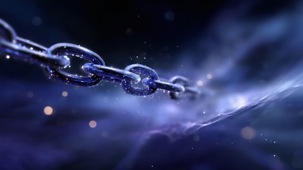Una catena scintillante tra le nebulose celesti: esplorare la connessione tra infinito ed esistenza attraverso la visualizzazione artistica