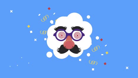máscara de broma divertida con bigote