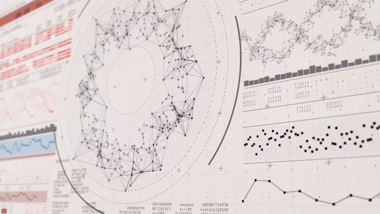 Digital generated molecule structure