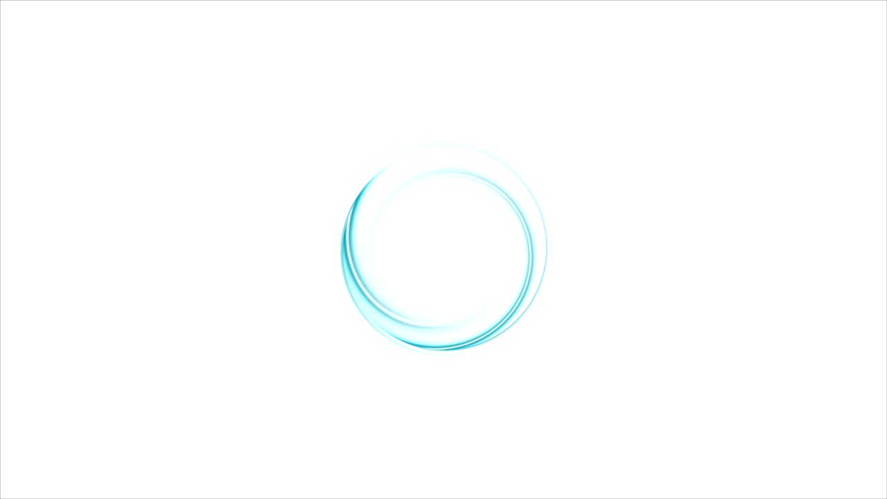 el logotipo es azul brillante, liso, abstracto, circular y animación de video.