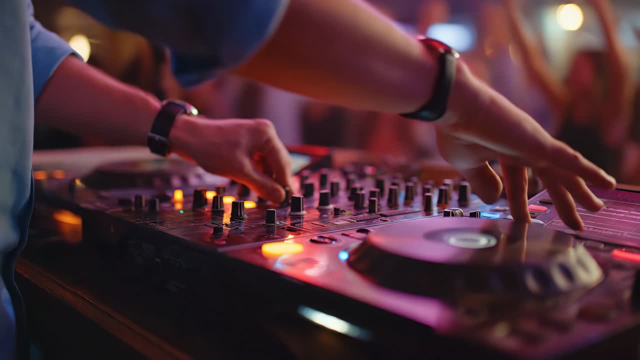 Regolazione manuale del volume sul mixer DJ
