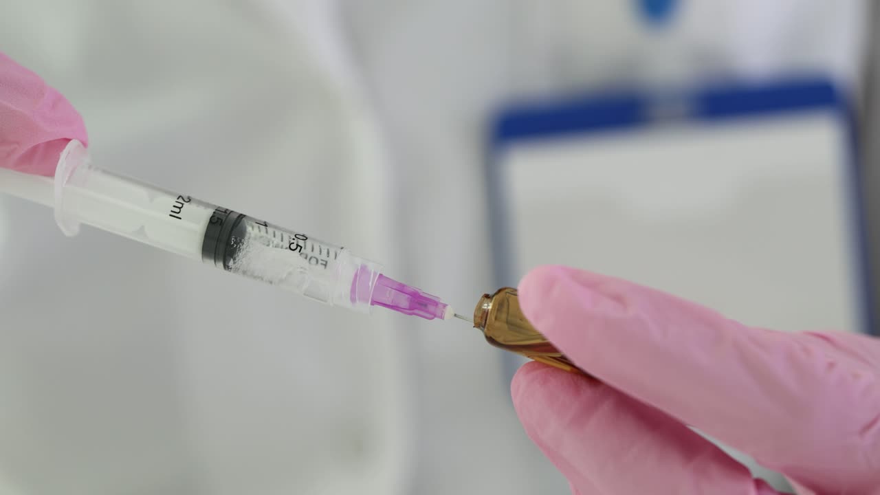 Medical Injection with Syringe