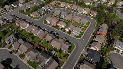 orbiting aerial shot of military housing on whidbey island