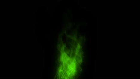 green magic hot flames fire burning on black background. campfire style animation with flickering energy. use add or screen modes to to remove backdrop.